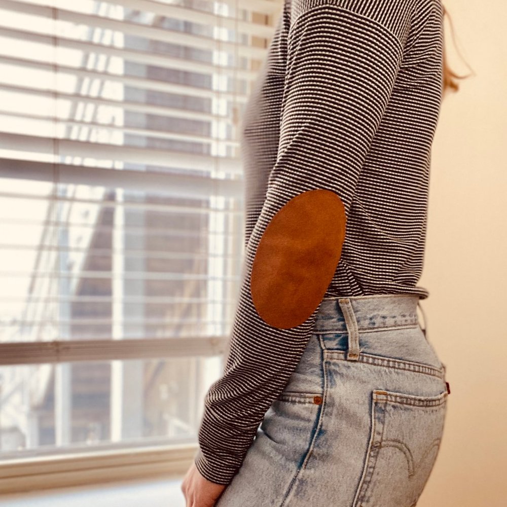 Boatneck Long Sleeve w/ Elbow Patches